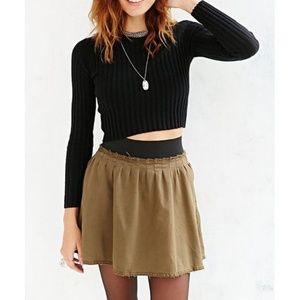 Silence + Noise Vari Multi-Tuck Mini Skirt Small